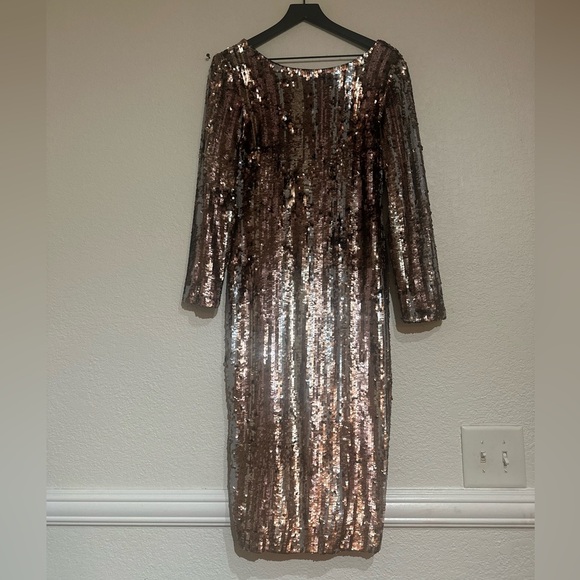 Dress the Population x RTR | Bronze Sequin Emery Dress size 10 - Picture 6 of 6